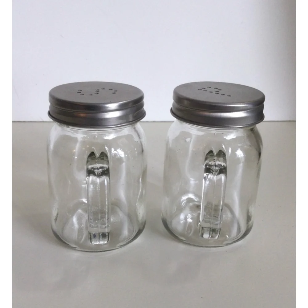 Vintage Salt‎ and Pepper Shakers Clear Glass
